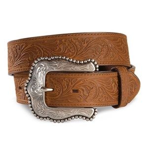 NWOT Tony Lama Layla Genuine Leather Big Buckle Belt, Size 32